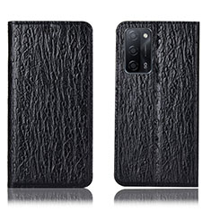 Funda de Cuero Cartera con Soporte Carcasa H18P para Oppo A56 5G Negro