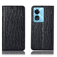 Funda de Cuero Cartera con Soporte Carcasa H18P para Oppo A78 5G Negro