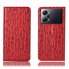 Funda de Cuero Cartera con Soporte Carcasa H18P para Oppo K10 Pro 5G Rojo