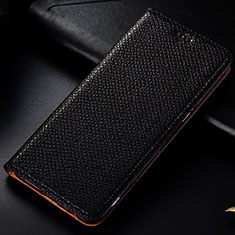 Funda de Cuero Cartera con Soporte Carcasa H18P para Samsung Galaxy A01 Core Negro