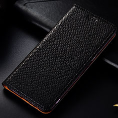 Funda de Cuero Cartera con Soporte Carcasa H18P para Samsung Galaxy A50 Negro