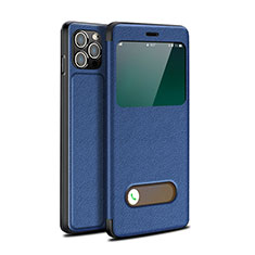 Funda de Cuero Cartera con Soporte Carcasa H19 para Apple iPhone 13 Pro Max Azul