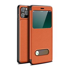 Funda de Cuero Cartera con Soporte Carcasa H19 para Apple iPhone 14 Pro Max Marron