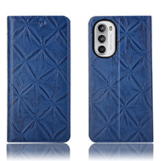 Funda de Cuero Cartera con Soporte Carcasa H19P para Motorola Moto G71s 5G Azul