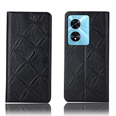 Funda de Cuero Cartera con Soporte Carcasa H19P para Oppo A1 Pro 5G Negro