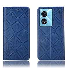 Funda de Cuero Cartera con Soporte Carcasa H19P para Oppo A1x 5G Azul