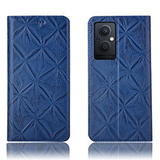 Funda de Cuero Cartera con Soporte Carcasa H19P para Oppo A96 5G Azul