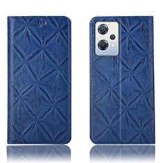 Funda de Cuero Cartera con Soporte Carcasa H19P para Oppo K10X 5G Azul