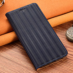 Funda de Cuero Cartera con Soporte Carcasa H19P para Samsung Galaxy A01 Core Azul