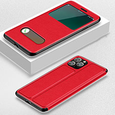 Funda de Cuero Cartera con Soporte Carcasa H20 para Apple iPhone 13 Pro Rojo