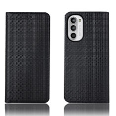 Funda de Cuero Cartera con Soporte Carcasa H20P para Motorola MOTO G52 Negro