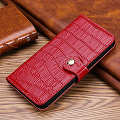 Funda de Cuero Cartera con Soporte Carcasa H21 para Apple iPhone 13 Pro Rojo