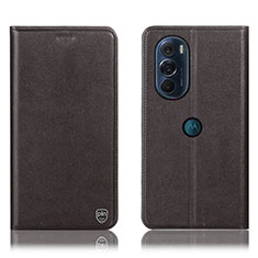 Funda de Cuero Cartera con Soporte Carcasa H21P para Motorola Moto Edge 30 Pro 5G Marron