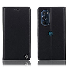 Funda de Cuero Cartera con Soporte Carcasa H21P para Motorola Moto Edge 30 Pro 5G Negro