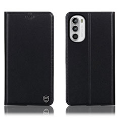 Funda de Cuero Cartera con Soporte Carcasa H21P para Motorola Moto G71s 5G Negro