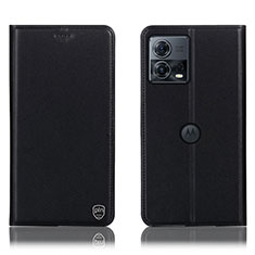 Funda de Cuero Cartera con Soporte Carcasa H21P para Motorola Moto S30 Pro 5G Negro