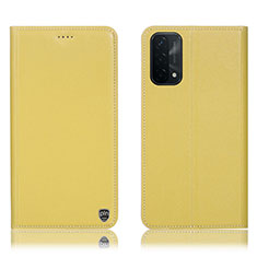 Funda de Cuero Cartera con Soporte Carcasa H21P para OnePlus Nord N200 5G Amarillo