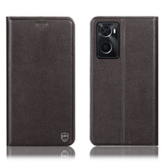 Funda de Cuero Cartera con Soporte Carcasa H21P para Oppo A36 Marron