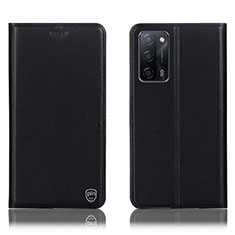 Funda de Cuero Cartera con Soporte Carcasa H21P para Oppo A53s 5G Negro