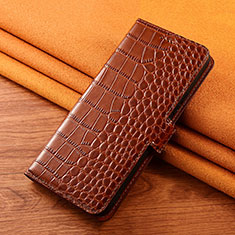 Funda de Cuero Cartera con Soporte Carcasa H23 para Apple iPhone 14 Pro Marron Claro