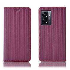 Funda de Cuero Cartera con Soporte Carcasa H23P para OnePlus Nord N300 5G Rojo Rosa