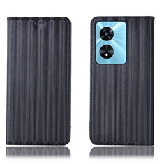 Funda de Cuero Cartera con Soporte Carcasa H23P para Oppo A1 Pro 5G Negro