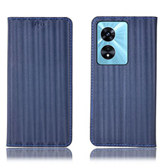 Funda de Cuero Cartera con Soporte Carcasa H23P para Oppo A1x 5G Azul