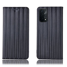 Funda de Cuero Cartera con Soporte Carcasa H23P para Oppo A54 5G Negro