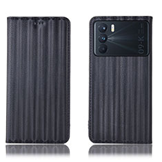 Funda de Cuero Cartera con Soporte Carcasa H23P para Oppo K9 Pro 5G Negro