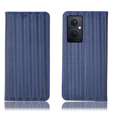 Funda de Cuero Cartera con Soporte Carcasa H23P para Oppo Reno7 Z 5G Azul