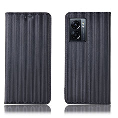 Funda de Cuero Cartera con Soporte Carcasa H23P para Realme V23 5G Negro