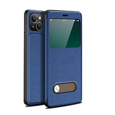 Funda de Cuero Cartera con Soporte Carcasa H24 para Apple iPhone 14 Azul