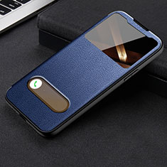 Funda de Cuero Cartera con Soporte Carcasa H24 para Apple iPhone 14 Pro Azul