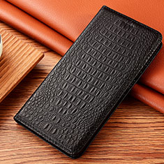 Funda de Cuero Cartera con Soporte Carcasa H24P para Apple iPhone Xs Negro