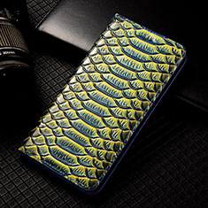 Funda de Cuero Cartera con Soporte Carcasa H25P para Apple iPhone 13 Azul