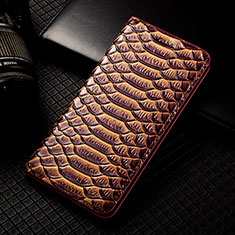 Funda de Cuero Cartera con Soporte Carcasa H25P para Apple iPhone 14 Plus Marron