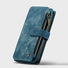 Funda de Cuero Cartera con Soporte Carcasa H28 para Apple iPhone 13 Pro Azul