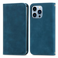 Funda de Cuero Cartera con Soporte Carcasa H30 para Apple iPhone 13 Pro Azul