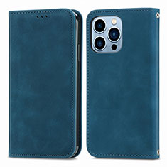 Funda de Cuero Cartera con Soporte Carcasa H30 para Apple iPhone 14 Pro Azul