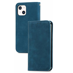 Funda de Cuero Cartera con Soporte Carcasa H30 para Apple iPhone 15 Plus Azul