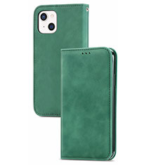 Funda de Cuero Cartera con Soporte Carcasa H30 para Apple iPhone 15 Plus Verde