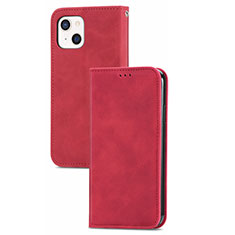 Funda de Cuero Cartera con Soporte Carcasa H30 para Apple iPhone 15 Rojo