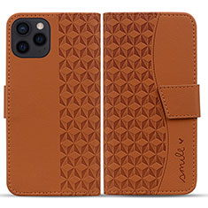 Funda de Cuero Cartera con Soporte Carcasa HF1 para Apple iPhone 16 Pro Marron