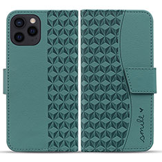 Funda de Cuero Cartera con Soporte Carcasa HF1 para Apple iPhone 16 Pro Verde