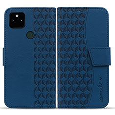 Funda de Cuero Cartera con Soporte Carcasa HF1 para Google Pixel 5a 5G Azul