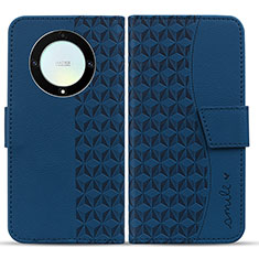 Funda de Cuero Cartera con Soporte Carcasa HF1 para Huawei Mate 60 Azul