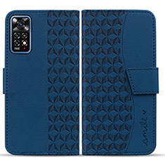 Funda de Cuero Cartera con Soporte Carcasa HF1 para Xiaomi Redmi Note 11 Pro 4G Azul