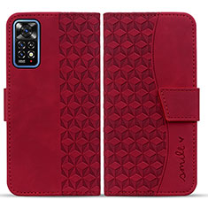 Funda de Cuero Cartera con Soporte Carcasa HF1 para Xiaomi Redmi Note 11 Pro 4G Rojo