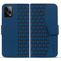 Funda de Cuero Cartera con Soporte Carcasa HF1 para Xiaomi Redmi Note 12 Explorer Azul