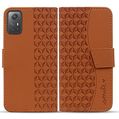 Funda de Cuero Cartera con Soporte Carcasa HF1 para Xiaomi Redmi Note 12S Marron